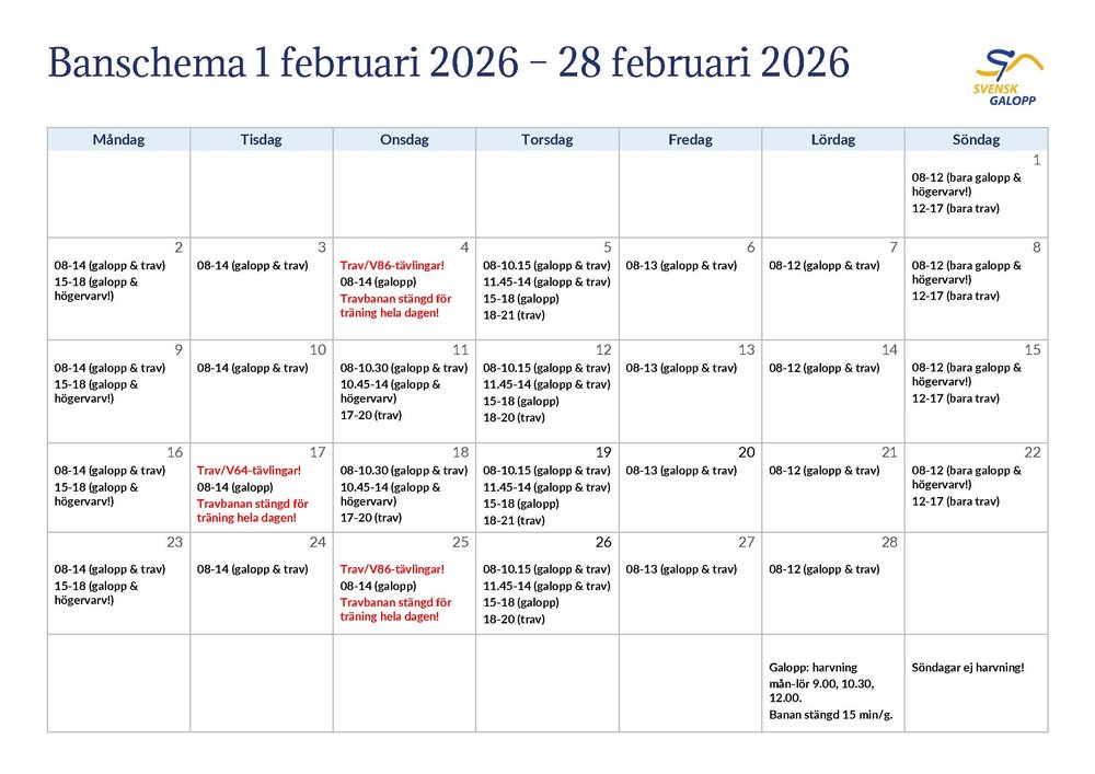 Banschema februari 2026