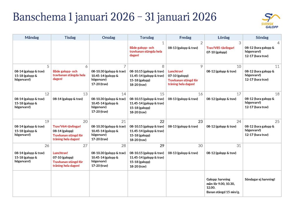Banschema januari 2026